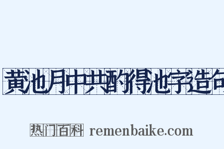 黄池月中共酌得池字造句是什么意思的图片